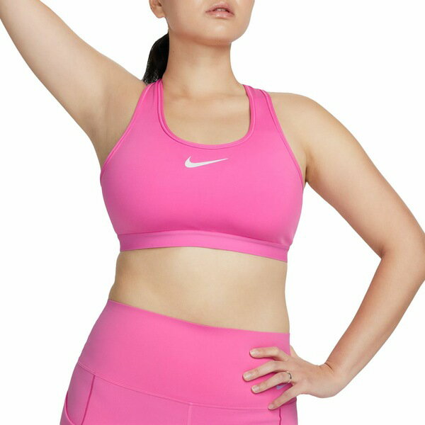 ナイキ レディース カットソー トップス Nike Women s Swoosh High Support Non-Padded Adjustable Sports Bra Playful Pink