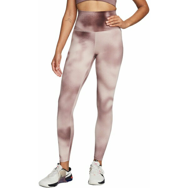 ʥ ǥ 奢ѥ ܥȥॹ Nike Women's One High-Rise Printed Leggings Smokey Mauve