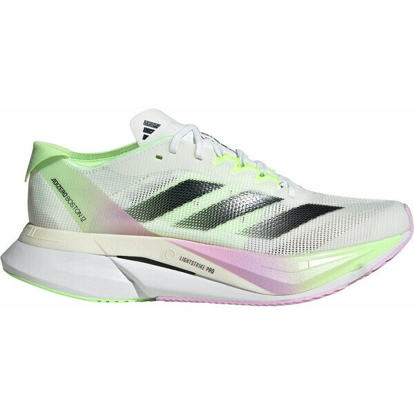 アディダス レディース ランニング スポーツ adidas Women's Adizero Boston 12 Running Shoes White/Black/Green