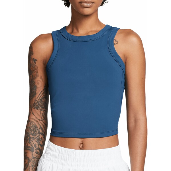 iCL fB[X Vc gbvX Nike Women's One Fitted Dri-FIT Cropped Tank Top Court Blue