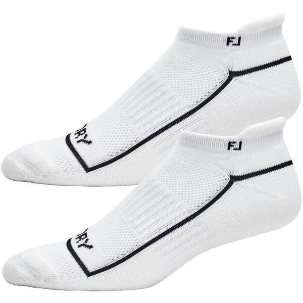 tbgWC fB[X C A_[EFA FootJoy Women's ProDry Roll Tab Golf Socks - 2Pack White