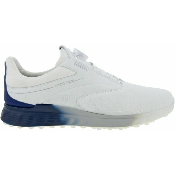    ݡ ECCO Men's S-Three BOA Golf Shoes White/Blue Depths