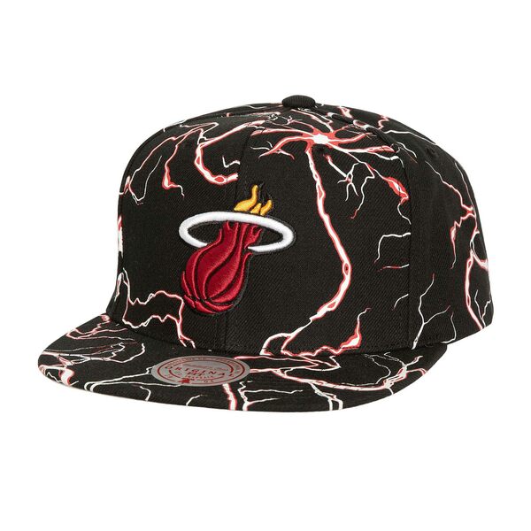 ミッチェル＆ネス ミッチェル&ネス メンズ 帽子 アクセサリー Miami Heat Mitchell & Ness Storm Season Snapback Hat Black