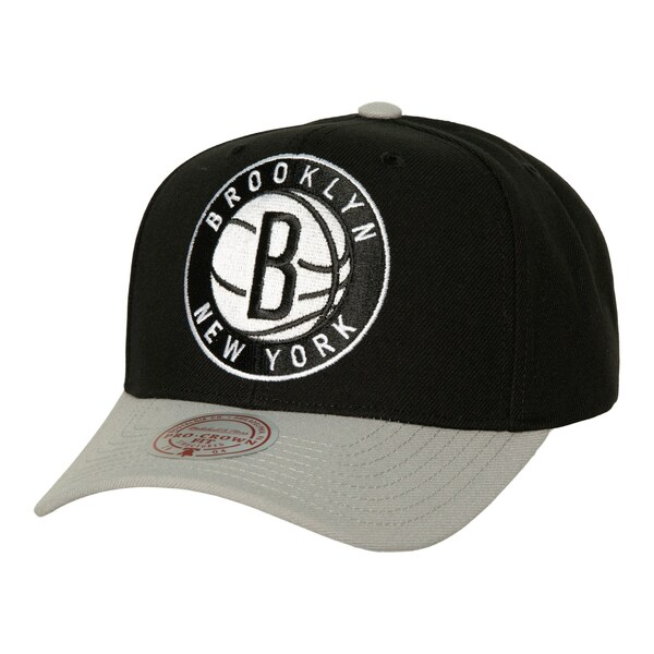 ミッチェル＆ネス ミッチェル&ネス メンズ 帽子 アクセサリー Brooklyn Nets Mitchell & Ness Soul XL Logo Pro Crown Snapback Hat Black/Gray