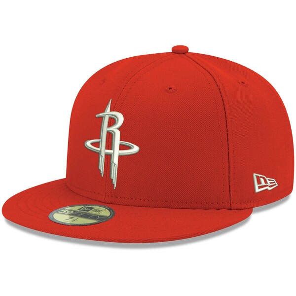 ニューエラ メンズ 帽子 アクセサリー Houston Rockets New Era Official Team Color 59FIFTY Fitted Hat Red