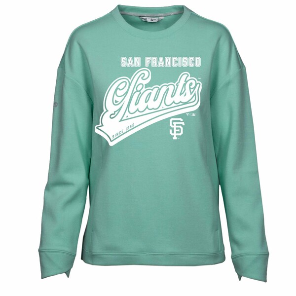 レベルウェア レディース パーカー・スウェットシャツ アウター San Francisco Giants Levelwear Women's Fiona Sweep Pullover Sweatshirt Mint
