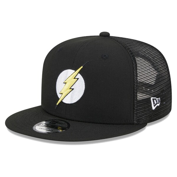 j[G Y Xq ANZT[ Flash New Era Trucker 9FIFTY Snapback Hat Black