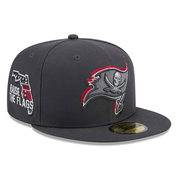 ニューエラ メンズ 帽子 アクセサリー Tampa Bay Buccaneers New Era Official 2024 NFL Draft On Stage 59FIFTY Fitted Hat Graphite