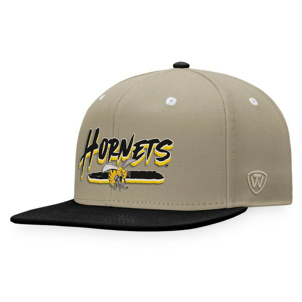 楽天astyトップ・オブ・ザ・ワールド メンズ 帽子 アクセサリー Alabama State Hornets Top of the World Land Snapback Hat Khaki/Black