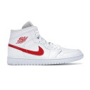Jordan ジョーダン レディース スニーカー 【Jordan 1 Mid White University Red (Women's)】 サイズ US_5(22.0cm) White/University Red(4)