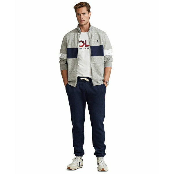 ラルフローレン メンズ パーカー・スウェットシャツ アウター Men's Color-Blocked Double-Knit Track Jacket Andover Heather Multi