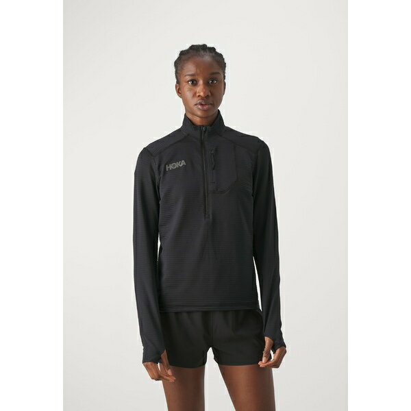 ۥͥ ǥ եåȥͥ ݡ 1/2 ZIP - Long sleeved top - black