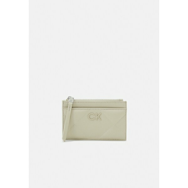 カルバンクライン カルバンクライン レディース 財布 アクセサリー QUILT CARDHOLDER WITH ZIP UNISEX - Wallet - stoney beige