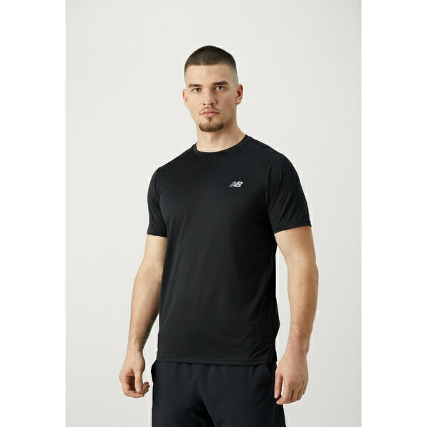 ニューバランス メンズ バスケットボール スポーツ RUN - Basic T-shirt - black