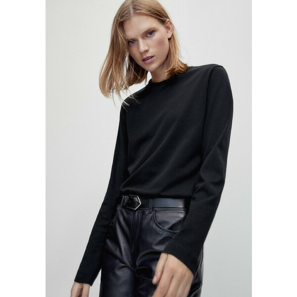 ޥå ɥåƥ ǥ T ȥåץ Long sleeved top - black