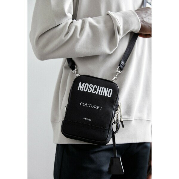 モスキーノ メンズ サンダル シューズ SHOULDER BAG UNISEX - Across body bag - black