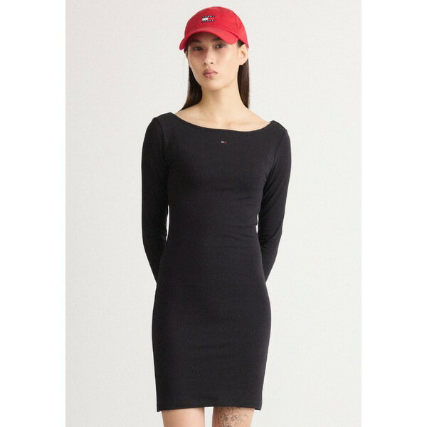 トミーヒルフィガー レディース ワンピース トップス FLAG BLING DRESS - Jersey dress - black