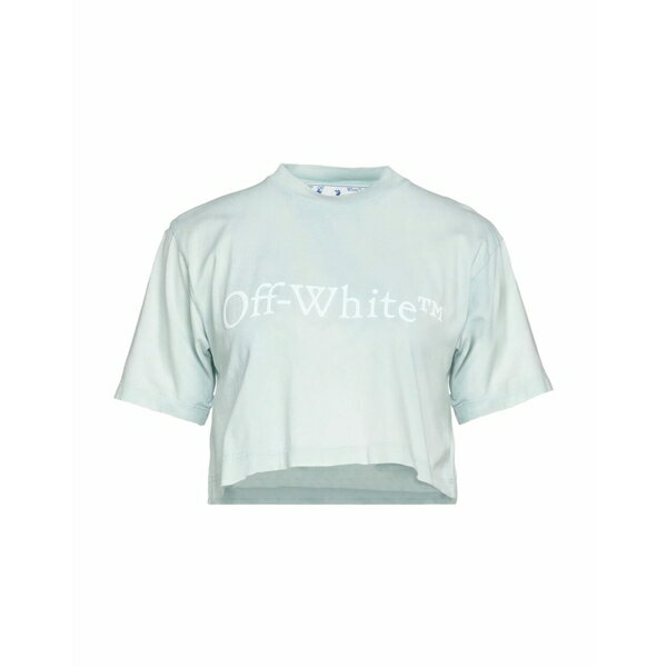【送料無料】 オフホワイト レディース カットソー トップス T-shirts Sky blue