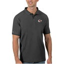 【送料無料】 アンティグア メンズ ポロシャツ トップス Kansas City Chiefs Antigua Legacy Pique Polo Charcoal