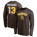 ファナティクス メンズ Tシャツ トップス San Diego Padres Fanatics Branded Personalized Winning Streak Name Number Long Sleeve TShirt Machado,Manny-13