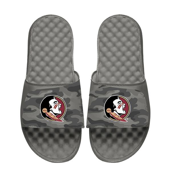 ACXCh Y T_ V[Y Florida State Seminoles ISlide Camo Slide Sandals Gray