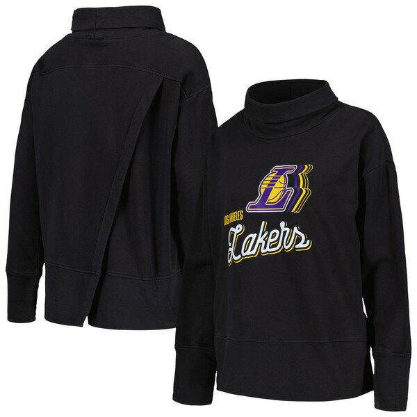 ٥륦 ǥ ѡåȥ  Los Angeles Lakers Levelwear Women's Sunset Pullover Sweatshirt Black