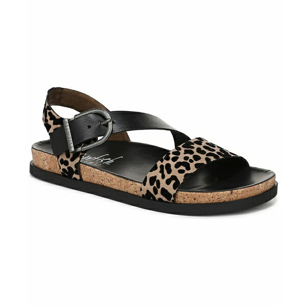 ブローフィッシュ マリブ レディース サンダル シューズ Women's Lance Strappy Open Round Toe Platform Sandals Black/Leopard Faux Leather
