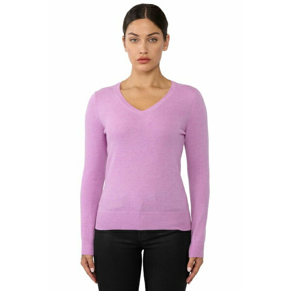 ジェニー リウ レディース ニット&セーター アウター Women's 100% Pure Cashmere Long Sleeve Pullove..
