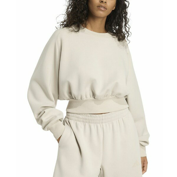 アディダス レディース パーカー・スウェットシャツ アウター Women's Soft Lux Relaxed Crewneck Sweatshirt Wonder Alumina