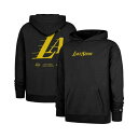 47ブランド メンズ パーカー・スウェットシャツ アウター Men's Black Los Angeles Lakers 2024/25 City Edition Double Crossover Foundation Pullover Hoodie Black