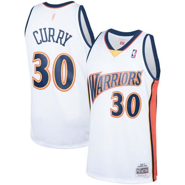 ߥå&ͥ  ˥ե ȥåץ Stephen Curry Golden State Warriors Mitchell &Ness Hardwood Classics Swingman Jersey White