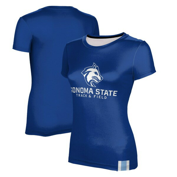 プロスフィア レディース Tシャツ トップス Sonoma State Seawolves ProSphere Women's Track & Field TShirt Blue