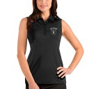 アンティグア レディース ポロシャツ トップス Las Vegas Raiders Antigua Women's Team Sleeveless Tribute Polo -