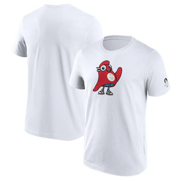 ファナティクス メンズ Tシャツ トップス Paris 2024 Summer Olympics Fanatics Branded Mascot TShirt White