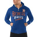 スターター メンズ パーカー・スウェットシャツ アウター Denver Broncos Starter Gridiron Classics Post Season FullZip Hoodie Royal