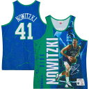 ミッチェル ネス メンズ Tシャツ トップス Dirk Nowitzki Dallas Mavericks Mitchell Ness Hardwood Classics Player Burst Tank Top Blue