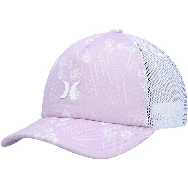 ハーレー レディース 帽子 アクセサリー Hurley Women's Icon Trucker Snapback Hat Lavender/White