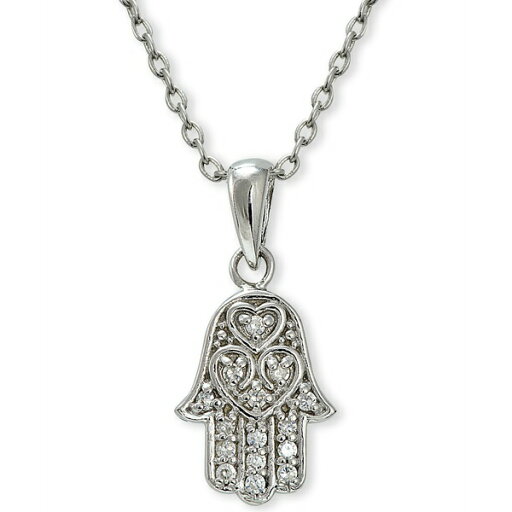 ジャニ ベルニーニ レディース ネックレス・チョーカー・ペンダントトップ アクセサリー Cubic Zirconia Hamsa Pendant in Sterling Silver Silver ジャニ ベルニーニ レディース ネックレス・チョーカー・ペンダントトップ アクセサリー Cubic Zirconia Hamsa Pendant in Sterling Silver Silver