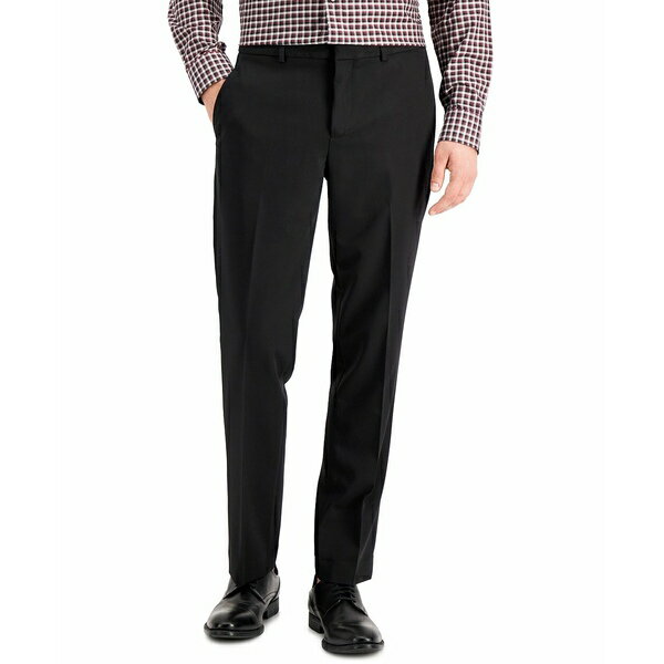 ペリーエリス メンズ カジュアルパンツ ボトムス Men's Modern-Fit Stretch Solid Resolution Pants Black Solid