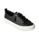 スペリー レディース スニーカー シューズ Women's Crest Vibe Leather Sneakers, Created for Macy's Black