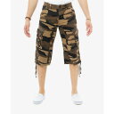 エックスレイ メンズ カジュアルパンツ ボトムス Men's Belted Capri Cargo Shorts Brown Camo