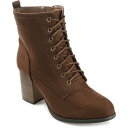 ジャーニーコレクション レディース ブーツ シューズ Women's Baylor Lace Up Booties Brown