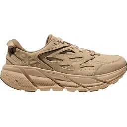 ホカオネオネ メンズ フィットネス スポーツ HOKA Clifton L Suede Shoes Tan/Tan