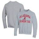 チャンピオン メンズ パーカー・スウェットシャツ アウター Alabama Crimson Tide Champion High Motor Pullover Sweatshirt Heather Gray