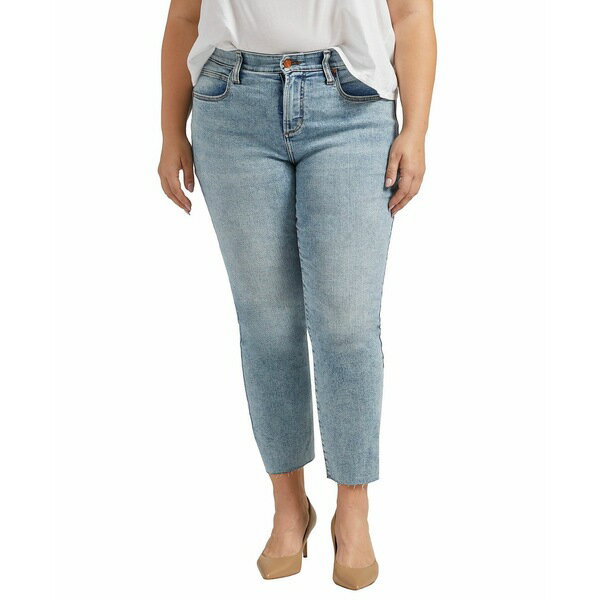 ジャグ レディース デニムパンツ ボトムス Plus Size Ruby Mid Rise Straight Cropped Jeans Nomadic Blue