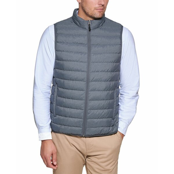 クラブルーム メンズ ジャケット＆ブルゾン アウター Men 039 s Quilted Packable Puffer Vest, Created for Macy 039 s Heather Charcoal