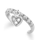 Wj xj[j fB[X O ANZT[ Cubic Zirconia Heart Dangle Toe Ring, Created for Macy's Sterling Silver