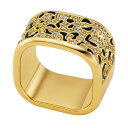 }CPR[X fB[X O ANZT[ Cheetah Print Band Ring Gold