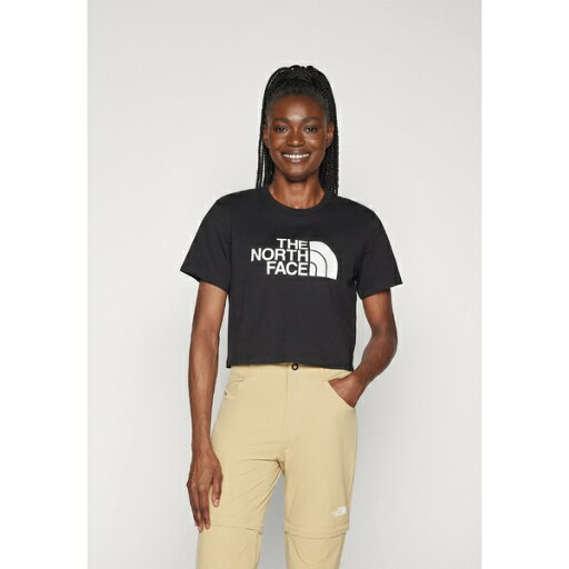 ノースフェイス レディース Tシャツ トップス EASY RELAXED CROPPED TEE - Print T-shirt - black ノースフェイス レディース Tシャツ トップス EASY RELAXED CROPPED TEE - Print T-shirt - black
