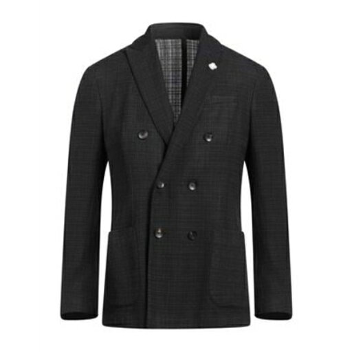 【送料無料】 ラルディーニ メンズ ジャケット&ブルゾン アウター Blazers Black 【送料無料】 ラルディーニ メンズ ジャケット&ブルゾン アウター Blazers Black
